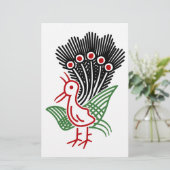 麻雀牌 1索 イーソウロゴのみ-01 BRIEFPAPIER (Staand voorkant)