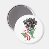 麻雀牌 1索 イーソウロゴのみ-01 MAGNEET (Voorkant / Achterkant)