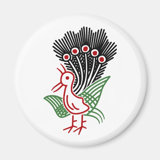 麻雀牌 1索 イーソウロゴのみ-01 MAGNEET (Voorkant)