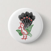 麻雀牌 1索 イーソウロゴのみ-01 RONDE BUTTON 5,7 CM (Voorkant)