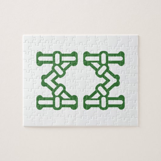 麻雀牌 8索 / EIGHT OF BAMBOOS -MAHJONG TILE- LEGPUZZEL (Horizontaal)