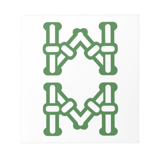 麻雀牌 8索 / EIGHT OF BAMBOOS -MAHJONG TILE- NOTITIEBLOK (Voorkant)