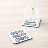 麻雀牌 9筒 / NINE OF CIRCLES -MAHJONG TILE- BIER ONDERZETTER (Rechterzijde)