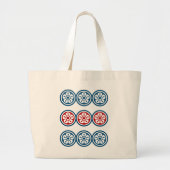 麻雀牌 9筒 / NINE OF CIRCLES -MAHJONG TILE- GROTE TOTE BAG (Voorkant)