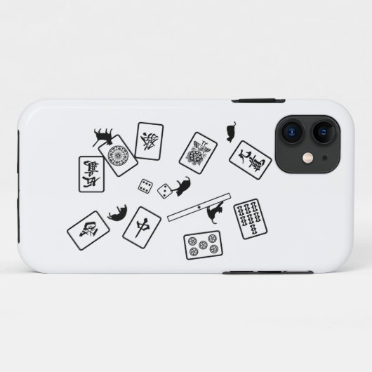 麻雀猫 mahjong cat Case-Mate iPhone case (Achterkant (horizontaal))