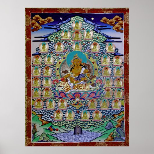 黃 神35佛Yellow Jambhala n 35 Buddhas Poster (Voorkant)