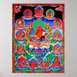 黃 神Geel Jambhala n retinue Poster