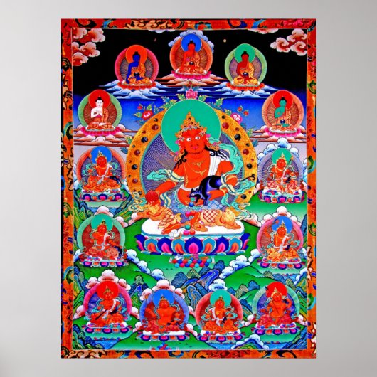 黃 神Geel Jambhala n retinue Poster (Voorkant)