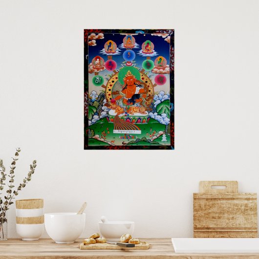 黃 財 神5 Buddha Mantra Yellow Jambhala Poster (Keuken)