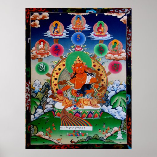 黃 財 神5 Buddha Mantra Yellow Jambhala Poster (Voorkant)