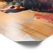 黄金の牛と夢の雲／Golden Bull and Dreamy Clouds Foto Afdruk (Hoek)