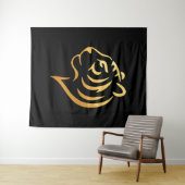 黄金の虎 Gold Tiger – Japanese Minimalist Wandkleed (In Situ (horizontaal))
