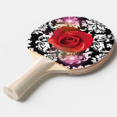 黒のダマスク柄 TAFELTENNISBATJE (Voorkant Gekanteld)