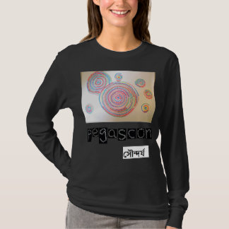 黒地に「縁結曼荼羅」 Tシャツ T-SHIRT