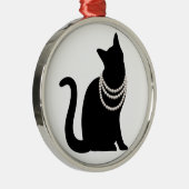 黒猫と宝石 セラミックオーナメント METALEN ORNAMENT (Rechts)