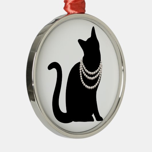 黒猫と宝石 セラミックオーナメント METALEN ORNAMENT (Rechts)