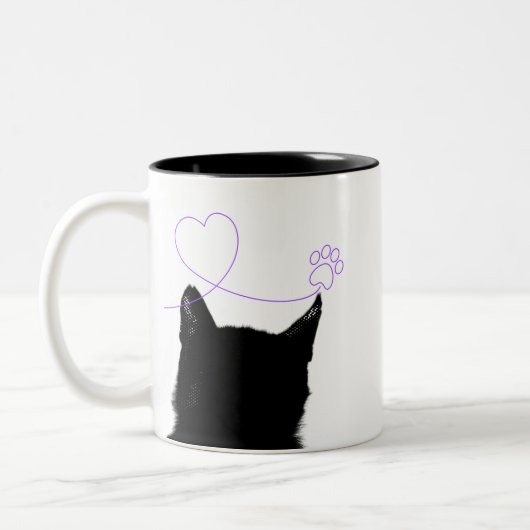 黒猫の前後マグカップ TWEEKLEURIGE KOFFIEMOK (Links)