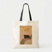 黒 猫, 春 zwarte kat, shundo tote bag (Voorkant)