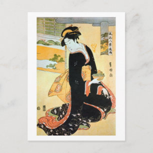 黒 着 の 女, 豊 Woman of Black Kimono, Toyokuni Briefkaart
