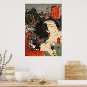 龍 の 役 者, 青 Tattoo van Dragon, Ukie Poster (Keuken)