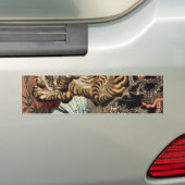 龍 虎, 国 Tiger & Dragon, Kuniyoshi, Ukiyo-e Bumpersticker (Op auto)