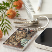 龍 虎, 国 Tiger & Dragon, Kuniyoshi, Ukiyo-e Sleutelhanger (Voorkant Rechts)