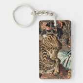 龍 虎, 国 Tiger & Dragon, Kuniyoshi, Ukiyo-e Sleutelhanger (Voorkant)