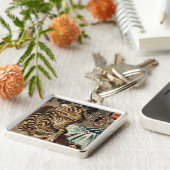 龍 虎, 国 Tiger & Dragon, Kuniyoshi, Ukiyo-e Sleutelhanger (Zijkant)