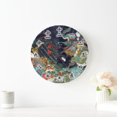 龍 虎, 豊 Dragon & Tiger, Toyokuni, Ukiyo-e Grote Klok (Huis)