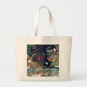 龍 虎, 豊 Dragon & Tiger, Toyokuni, Ukiyo-e Grote Tote Bag (Voorkant)