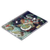 龍 虎, 豊 Dragon & Tiger, Toyokuni, Ukiyo-e Notitieboek (Linkerzijde)