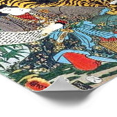 龍 虎, 豊 Dragon & Tiger, Toyokuni, Ukiyo-e Poster (Hoek)