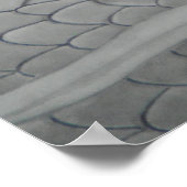 龍　dragon　水墨画　降り白龍 poster (Hoek)