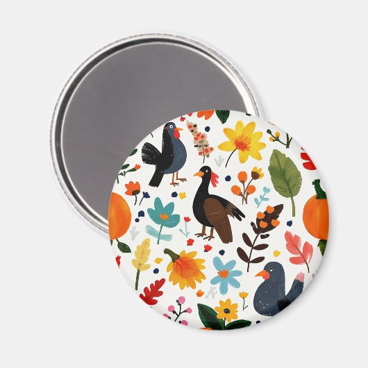 귀여운 칠면조 마그 넷 MAGNEET (Voorkant / Achterkant)