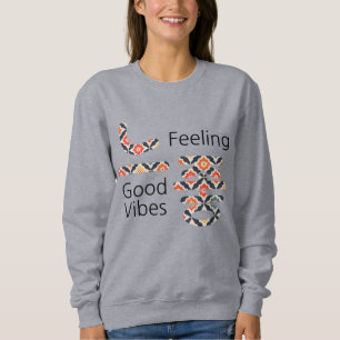 느좋 Feeling Good Vibes Dames Basic Sweatshirt [1]