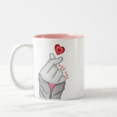 마 음 드 요 "Ik geef je mijn hart" Tweekleurige Koffiemok (Links)
