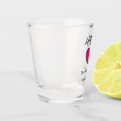 사 랑 해 ik hou van je in het Koreaans Saranghaeyo So Shot Glas (Links)