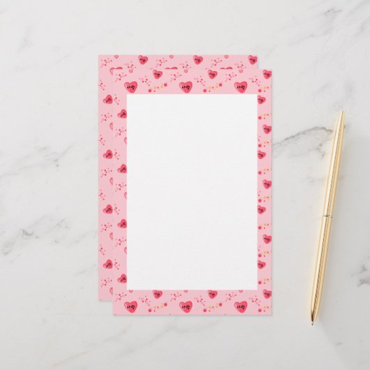 사 랑 - HOUD op Koreaanse banketbakkerswerk Briefpapier (Voorkant / Achterkant in situ)