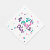 생 일 하 요 VERDAG IN KOREAANSE AANGEMERKT SERVET (Hoek)