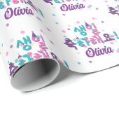 생 축 해 요 HAPPY BIRTHDAY Koreaans gepersonaliseerd Cadeaupapier (Rol Hoek)