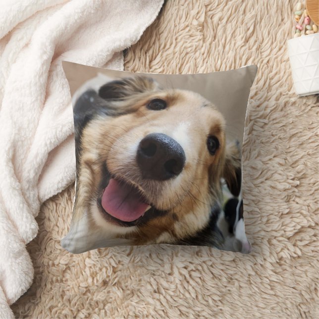 스마일 강아지 얼 굴 베 개 쿠 션 KUSSEN (Deken)