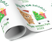 아 기 번 째 met één kerstman 의 baby op persoonlijke t cadeaupapier (Rol Hoek)