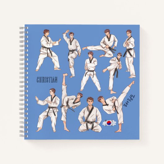 태 권 도 Taekwondo Martial Art 5 Tenets Personeelszak Notitieboek (Voorkant)