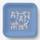 태 권 Taekwondo Koreaans gepersonaliseerd vechtkunst Papieren Bordje (Voorkant)