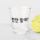 한잔 할래? Shot Glass - Wil je een Drink? Shot Glas (Voorkant)