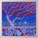 Zoek naar blauwe boom posters Tuin