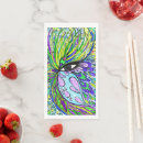 Zoek naar vogel tekening servetten Kleurrijk