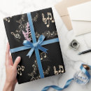 Zoek naar muzieknoot cadeaupapier Zwart