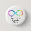 Zoek naar bewustzijn buttons Autisme acceptatie