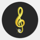 Zoek naar muziek symbolen stickers Sleutel